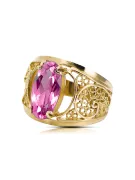 Vintažiniai amatai Žiedas Ametistas 14k geltono aukso vrc057y